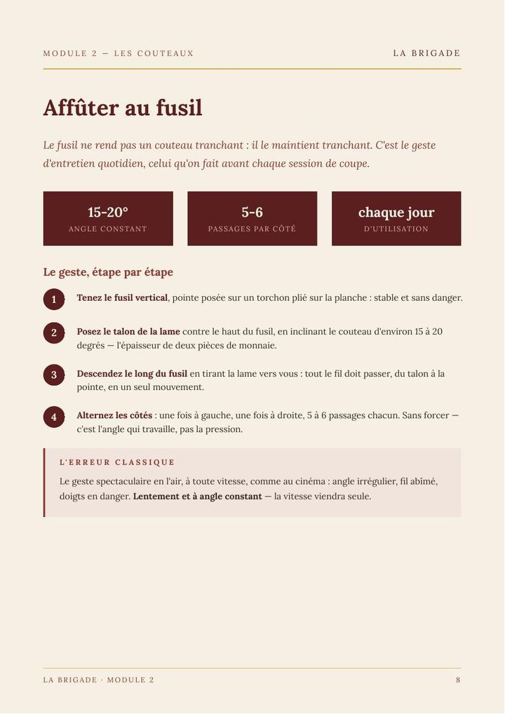 Affûter au fusil
