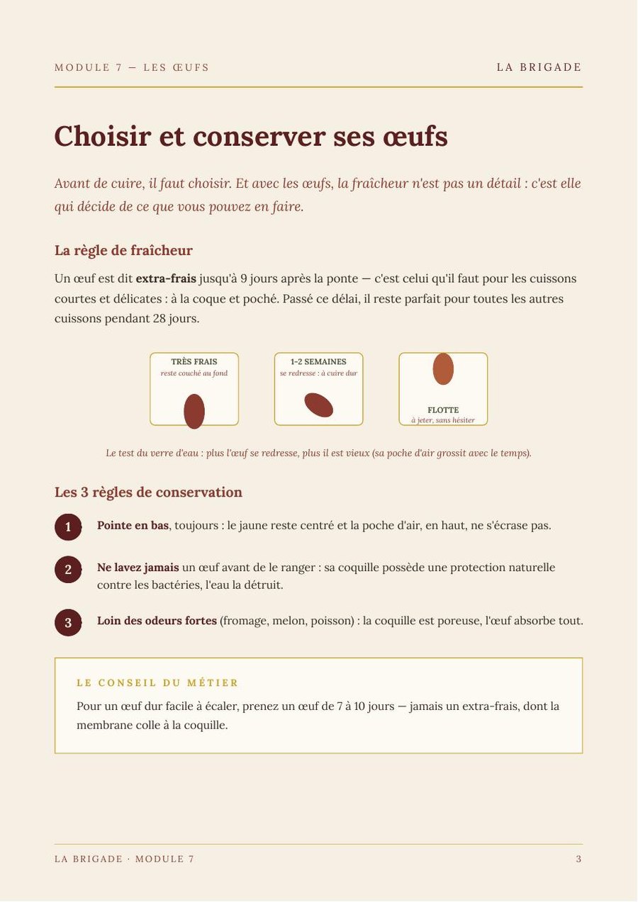 Choisir et conserver ses œufs