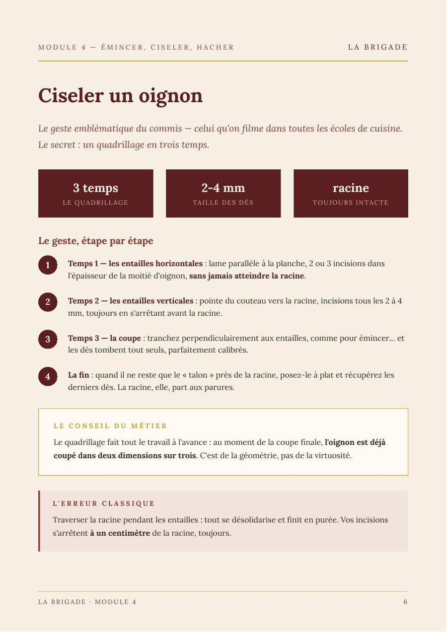 Ciseler un oignon