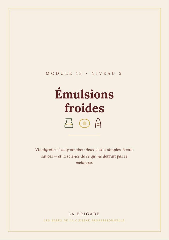 Guide Émulsions froides