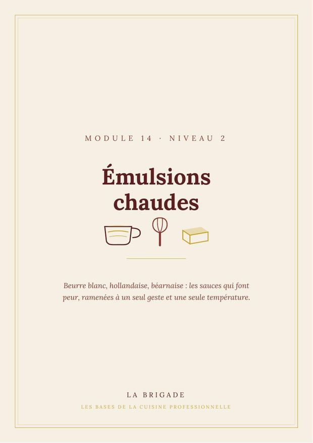 Guide Émulsions chaudes