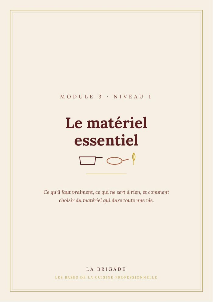 Guide Le matériel essentiel