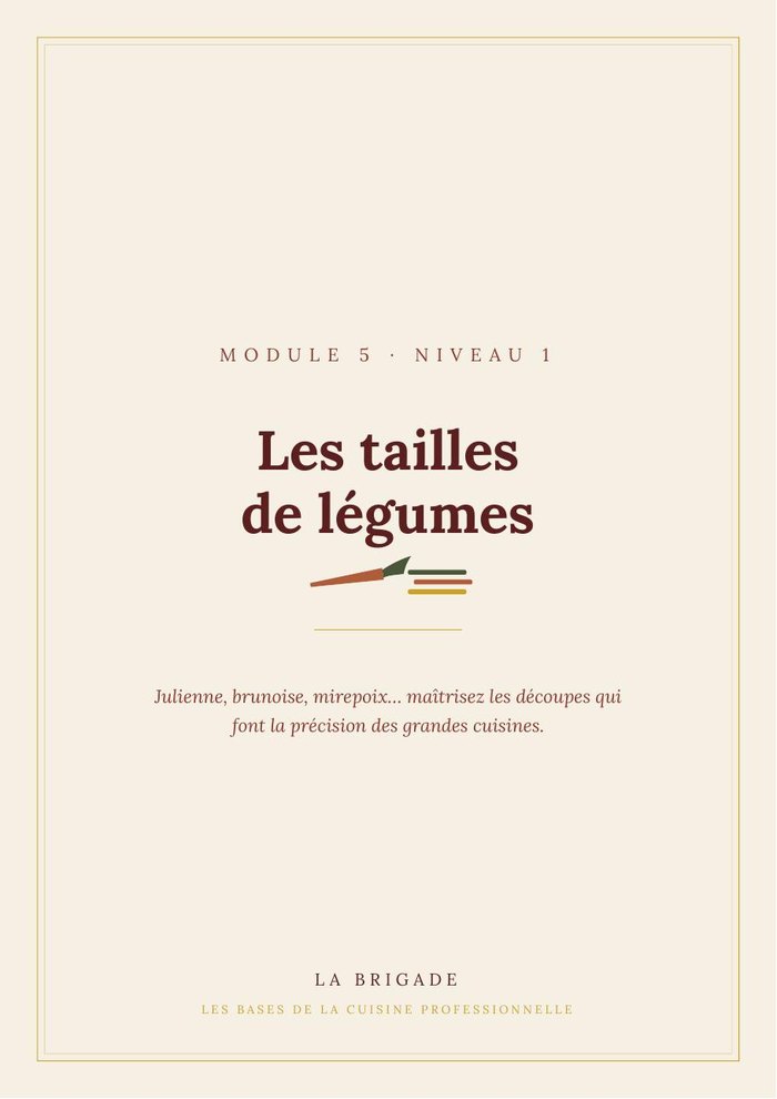 Guide Les tailles de légumes