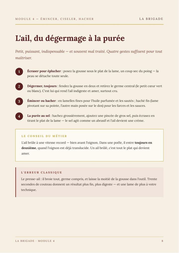 L'ail, du dégermage à la purée
