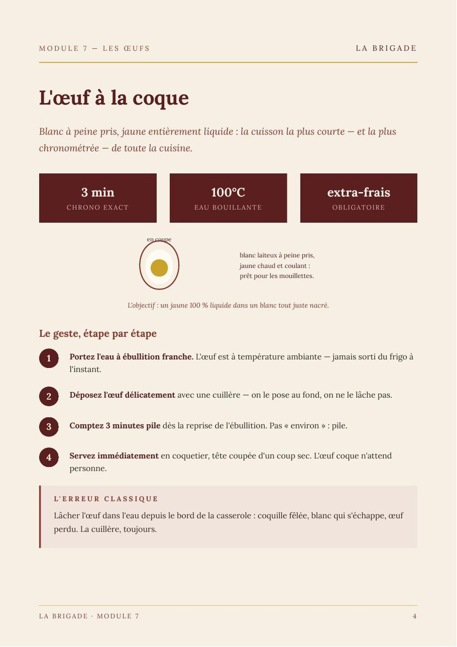 L'œuf à la coque