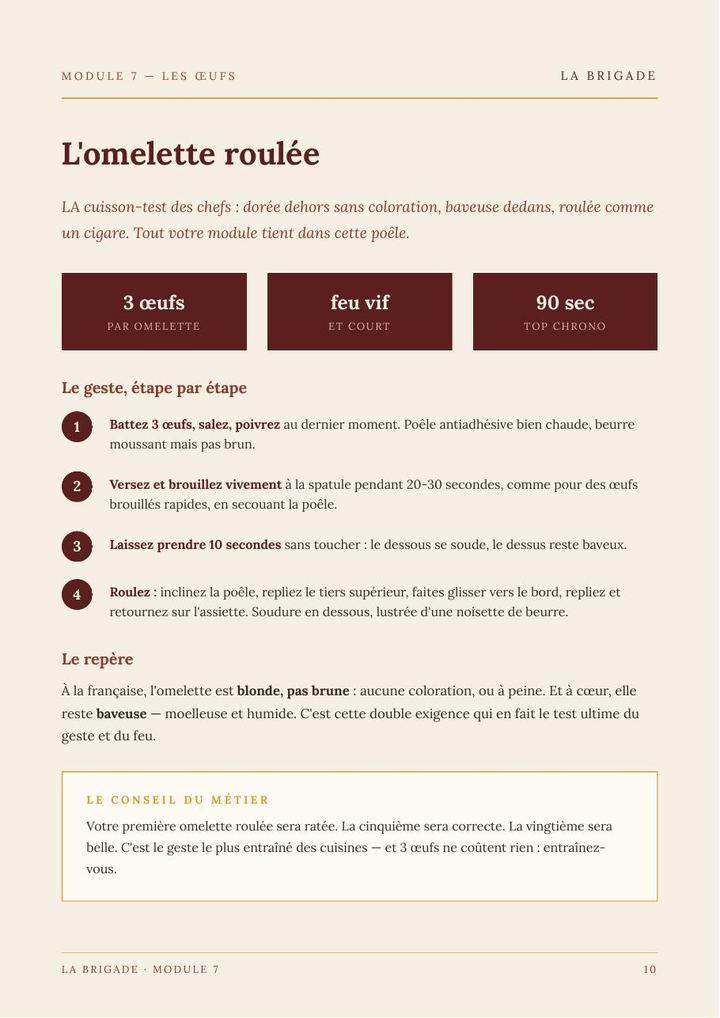 L'omelette roulée