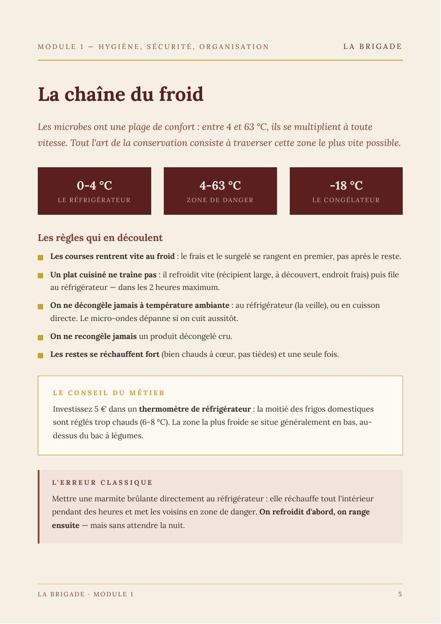 La chaîne du froid
