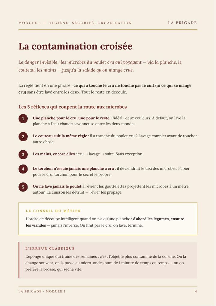 La contamination croisée