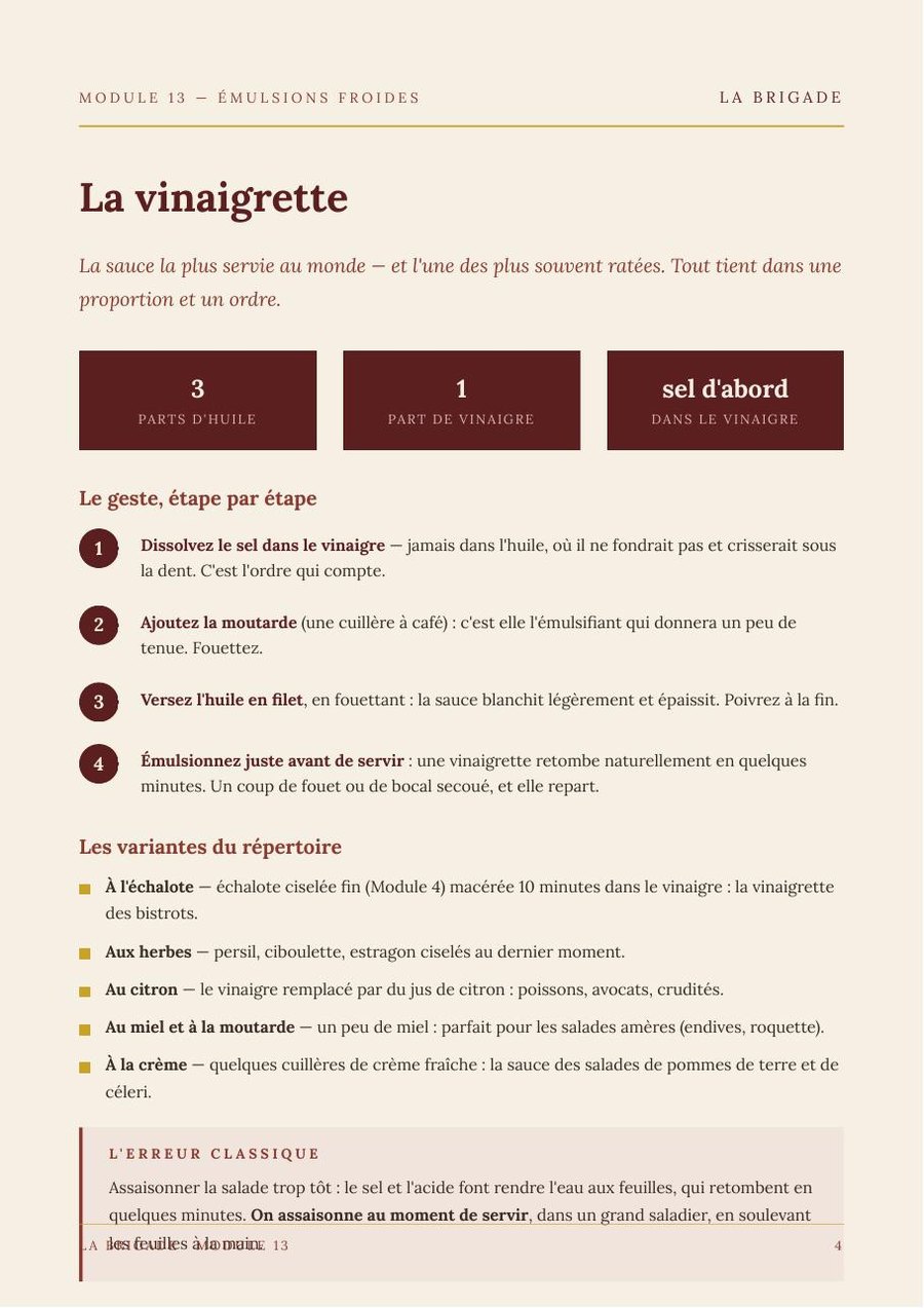 La vinaigrette