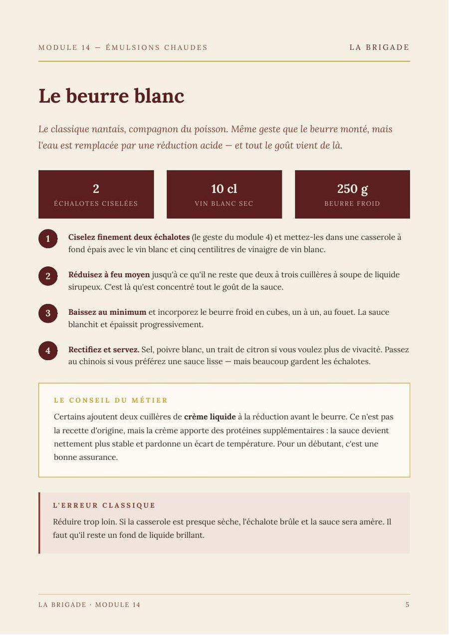 Le beurre blanc