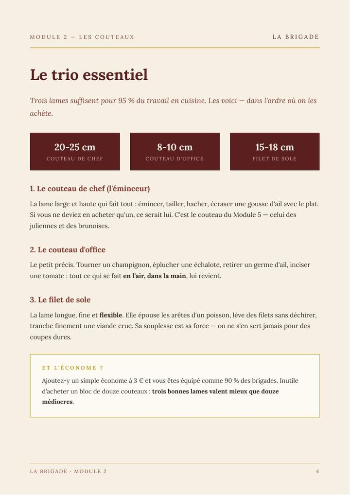 Le trio essentiel