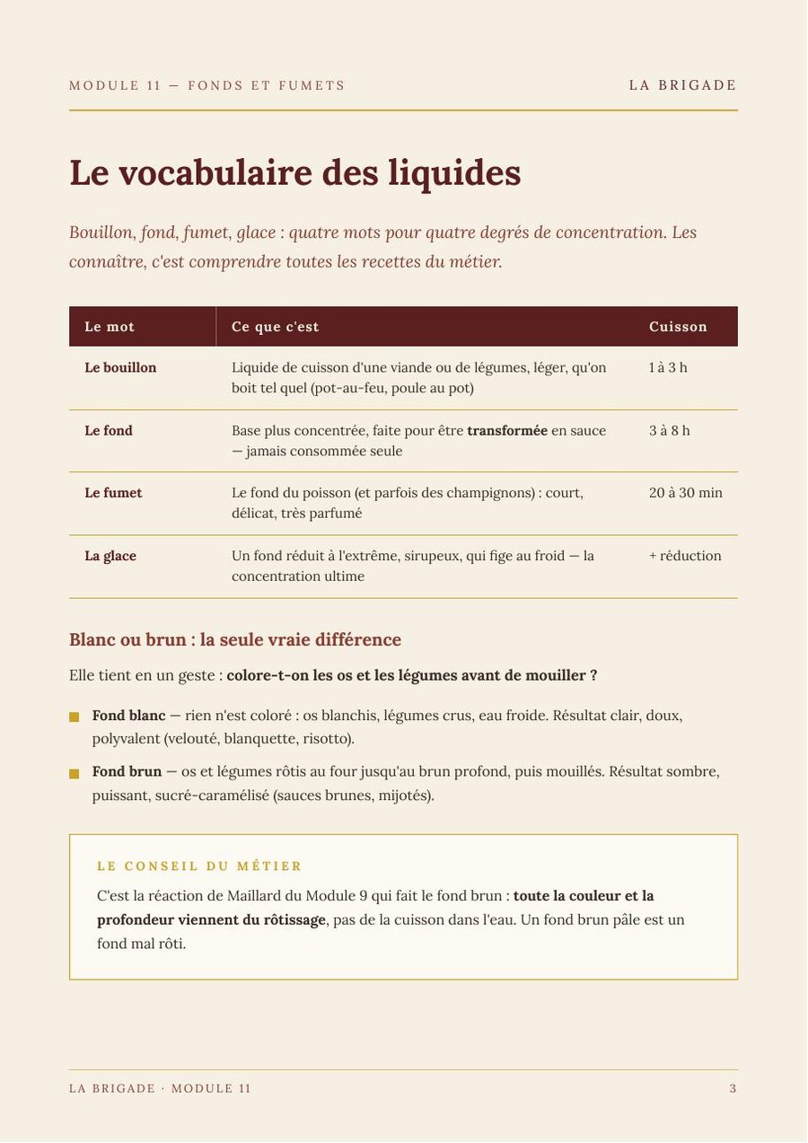 Le vocabulaire des liquides