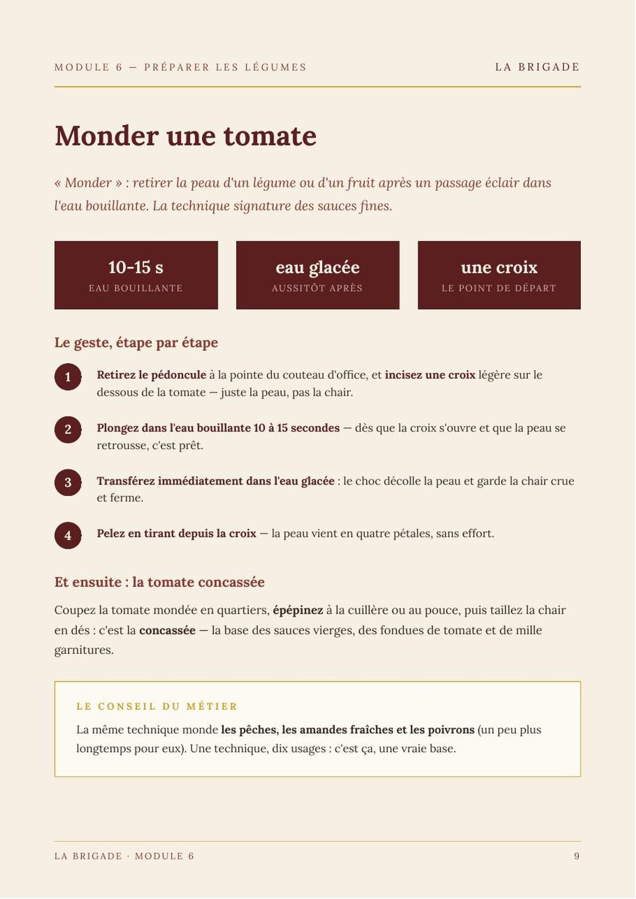 Monder une tomate
